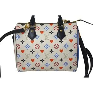 Louis Vuitton On Shoulder White Multicolor Game bag Monogram Bandouliere Speedy